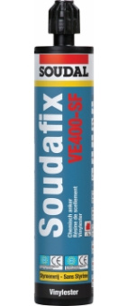 Клей для фиксации в полостях "Soudal" Soudafix VE400-SF серый 280 мл